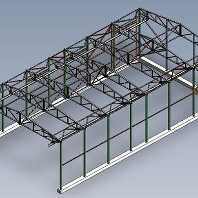 Struttura in acciaio personalizzabile con connessione saldata e rivestimento galvanizzato