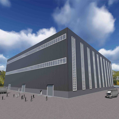 Grandi hangar aerei spaziali, hangar in acciaio, garage.