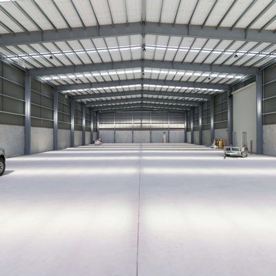 Magazzino personalizzabile con struttura in acciaio che offre soluzioni spaziose e durevoli per le linee di produzione industriale e le esigenze di stoccaggio delle attrezzature