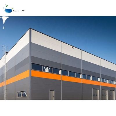 Costruzione in acciaio prefabbricata industriale con finestra in lega di alluminio