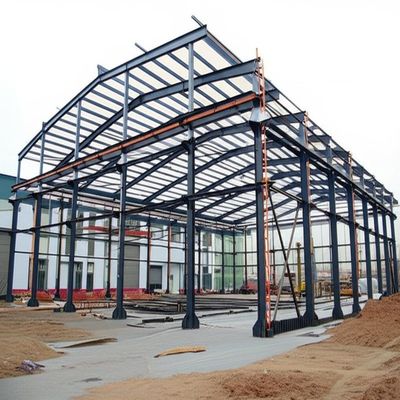 Stoccaggio di struttura in acciaio con Sa 2.5 Shot Blasting European S235 S355 Metal Storage Warehouse