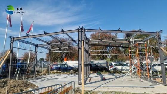 Immagazzino di strutture in acciaio galvanizzato a caldo con supporto in acciaio a pendenza singola/doppia/multiplice e angolare per stoccaggio duraturo