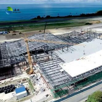 Struttura in acciaio magazzino con lucernario in plastica rinforzata con fibra di vetro e terremoto contro 7 ~ 9 grado con una trave solida in forma di H