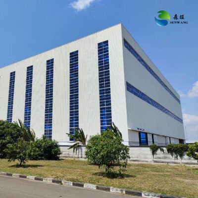 Q355B Magazzino a struttura in acciaio con carico del vento di 0,35kn/m2 e resistente alla corrosione per lo stoccaggio industriale