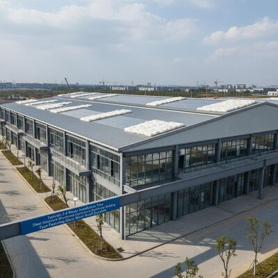 Magazzino con struttura in acciaio leggero con tetto in lana di vetro e tempo di installazione di 2-4 settimane