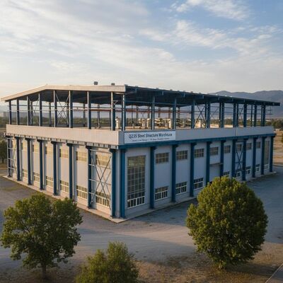 Tipo di parete con pannello sandwich in acciaio, officina con struttura in acciaio dotata di rivestimento del tetto in lamiera d'acciaio e design facile da applicare per uso industriale