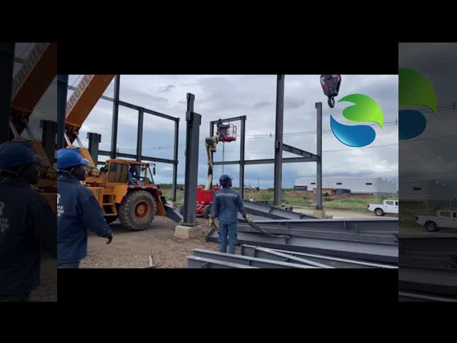 struttura in acciaio magazzino con alluminio vetro PVC tempo di installazione da 2 a 4 settimane progettato per e installazione rapida